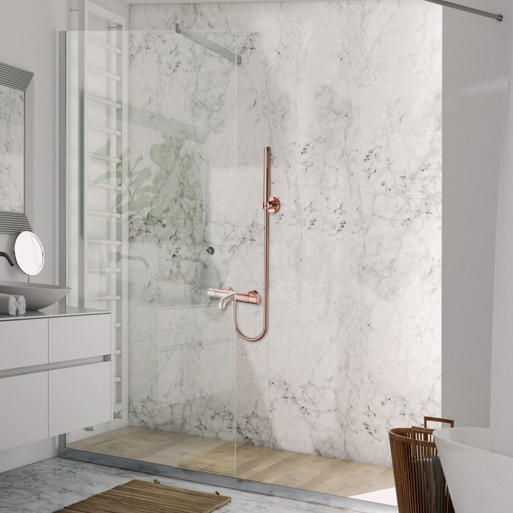 Kraan geborsteld koper/ Gun Metal en vrijstaande badkraan, Ophalen of Verzenden, Nieuw, Chroom, Douche