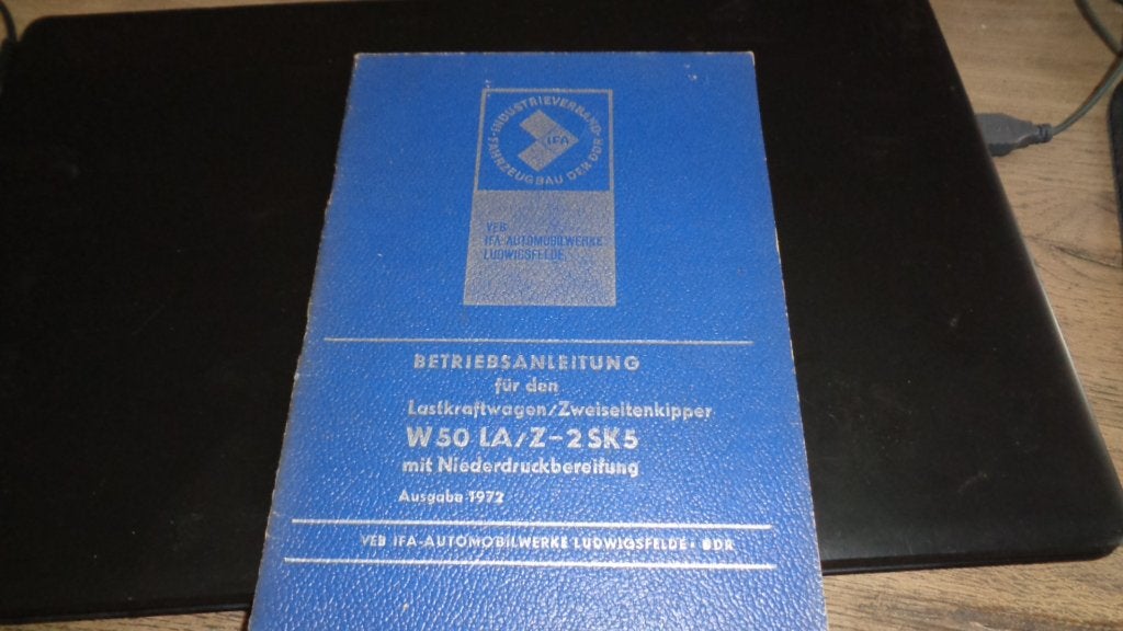 ZELDZAAM Instructieboekje uit DDR tijd , IFA W 50 LA/Z ,1972, Verzenden, Nieuw, Overige merken
