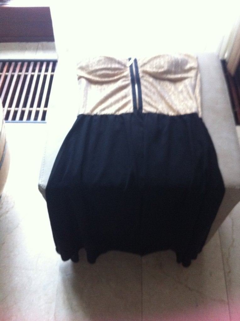 Dames jurk zwart/goud mt L.   merk O/C, Kleding | Dames, Maat 38/40 (M), Meerkleurig, Ophalen of Verzenden, Zo goed als nieuw