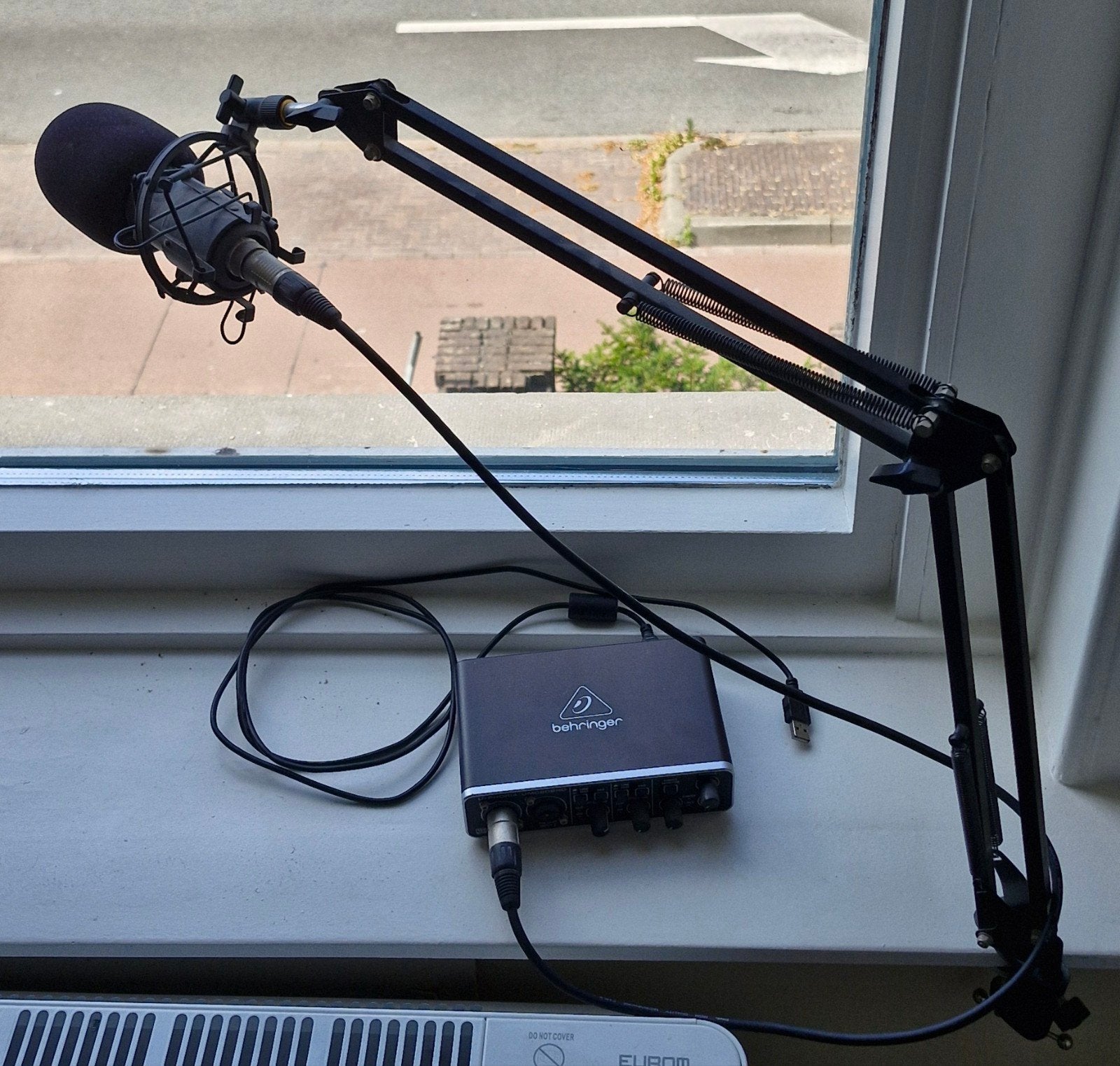 Moano microfoon met Behringer Audio-interface, Muziek en Instrumenten, Microfoons, Ophalen, Gebruikt, Studiomicrofoon