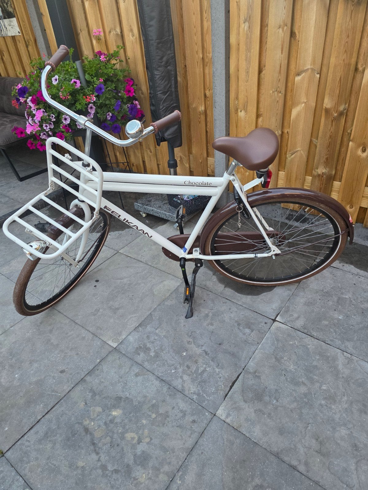 Pelikaan Chocolate Herenfiets - Zo goed als nieuw, Fietsen en Brommers, Fietsen | Heren | Herenfietsen, Terugtraprem, Zo goed als nieuw
