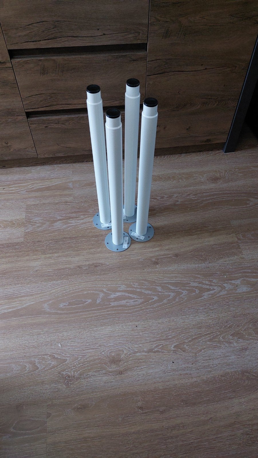 4 verstelbare tafelpoten, Ophalen, Rond, 50 tot 100 cm, 50 tot 100 cm