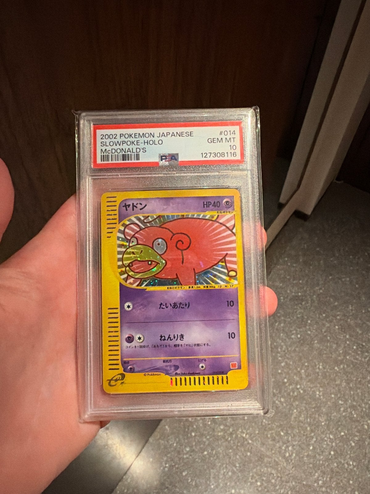 2002 Slowpoke-Holo #014 McDonalds PSA 10 Pokémon Kaart, Hobby en Vrije tijd, Ophalen of Verzenden, Nieuw, Losse kaart, Foil