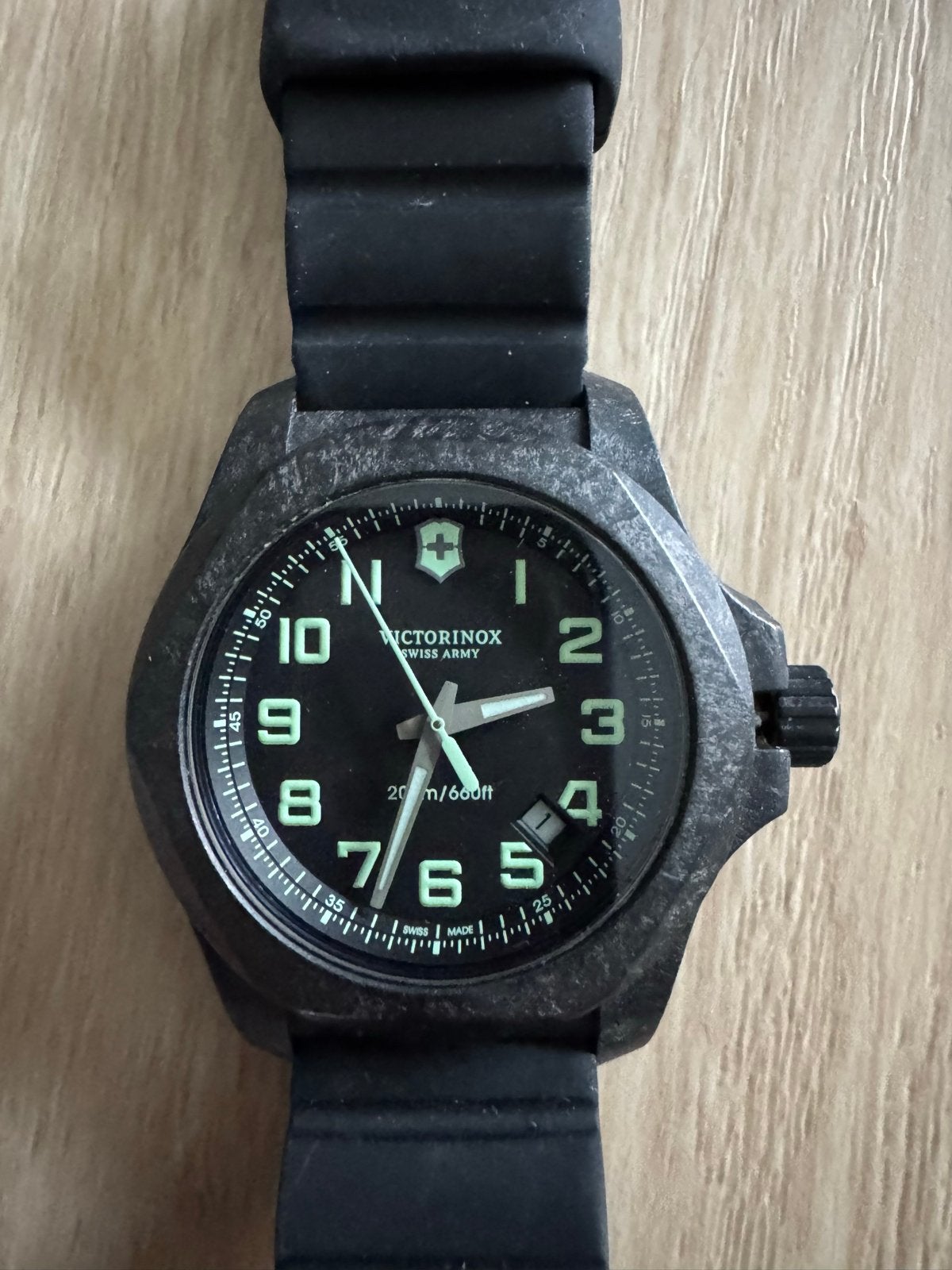 Victorinox I.N.O.X. Carbon Horloge - Gebruikt, Goede Staat, Ophalen of Verzenden, Gebruikt