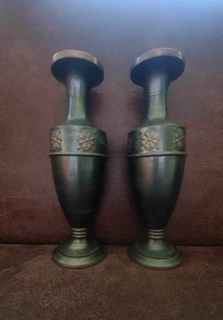 Art Deco vaasjes Rio Tiel, Antiek en Kunst, Antiek | Tin, Ophalen of Verzenden