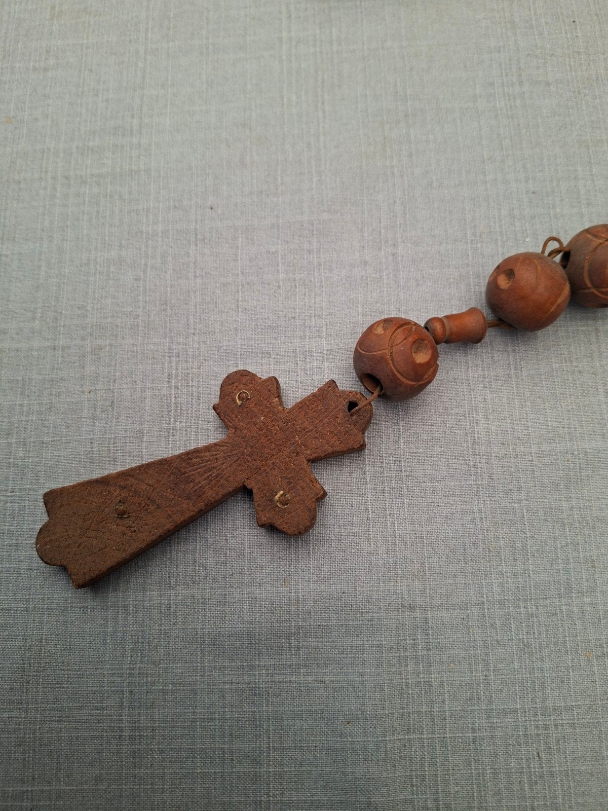 grote houten klooster rozenkrans, Ophalen of Verzenden, Gebruikt, Christendom | Katholiek