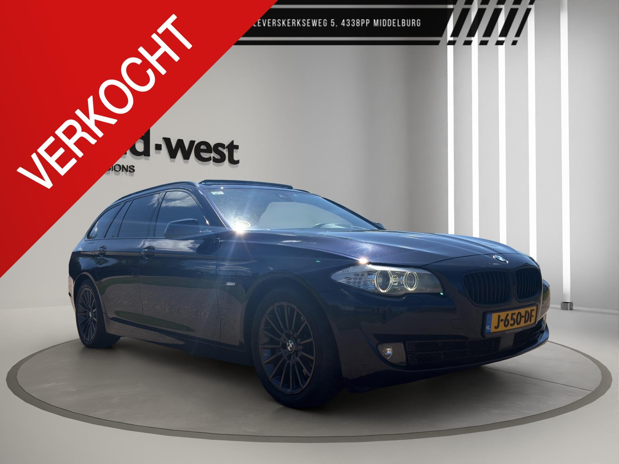BMW 5-serie Touring 535xi High Executive 360 Night Pano Memo, Auto's, BMW, Automaat, Euro 5, Gebruikt, Zwart