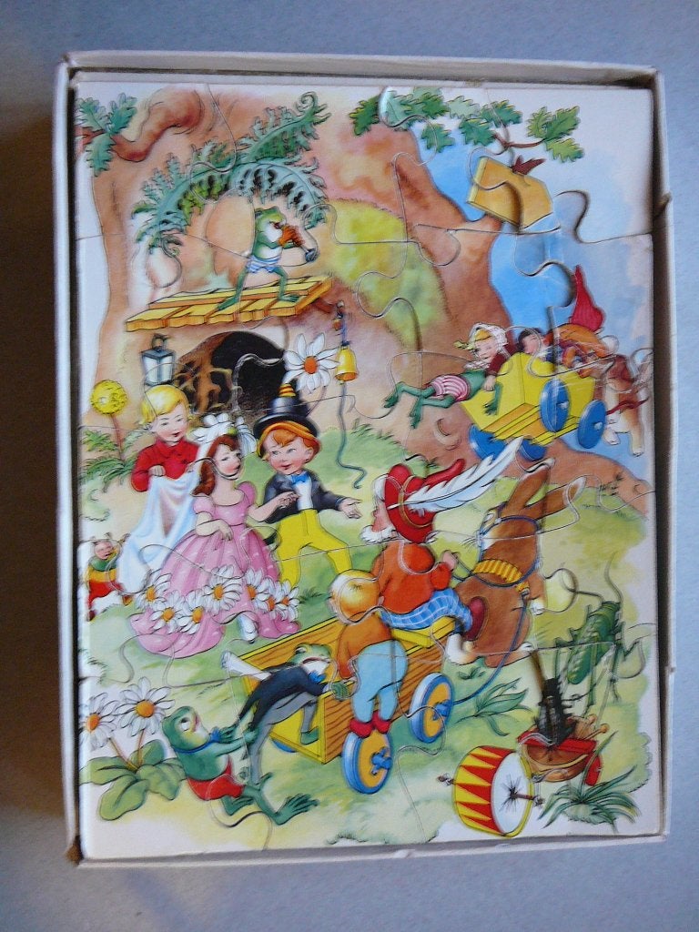 houten puzzel (trouwpartij), 20 stukjes, Ophalen of Verzenden, Minder dan 500 stukjes, Zo goed als nieuw