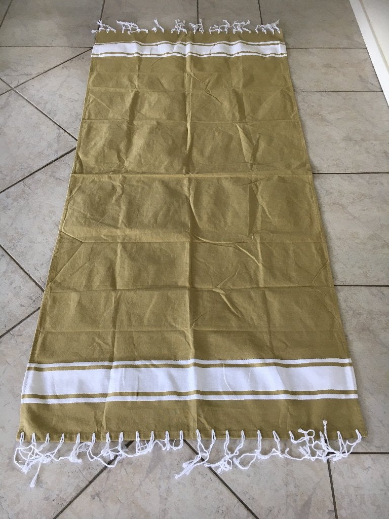 Nieuw Hamamdoek saunadoek handdoek L150xB75 katoen camel, Ophalen of Verzenden, Nieuw, Overige typen