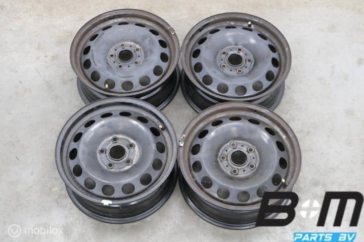 Org 16 inch stalen velgen VW Golf 8 5Q0601027BQ, Auto-onderdelen, Banden en Velgen, Gebruikt, Velg(en), 16 inch, Personenwagen