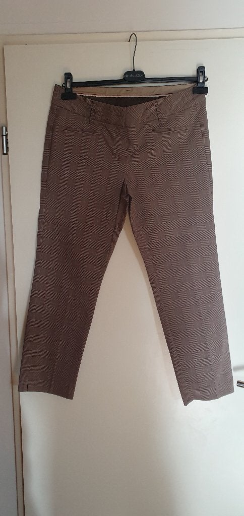 Bruin geruite halflange broek, maat 38, Maat 38/40 (M), Meerkleurig, Ophalen of Verzenden, Zo goed als nieuw