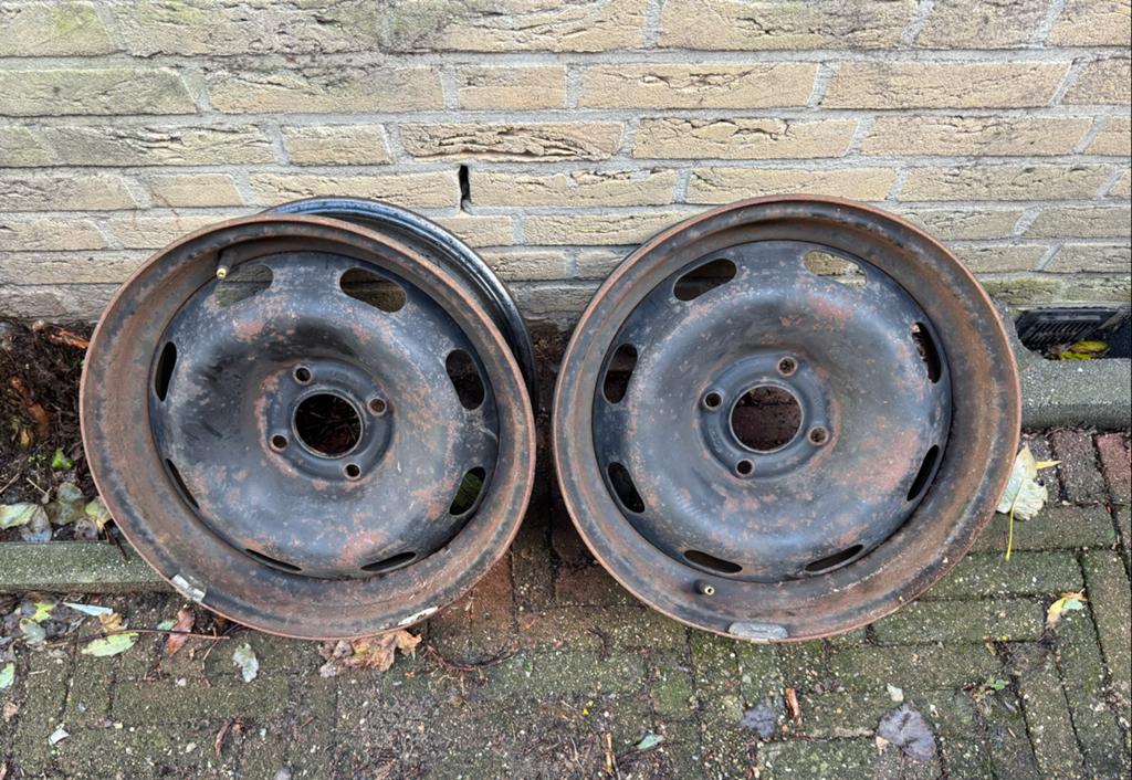 2 Stalen velgen 15 inch Peugeot/Citroën (origineel), Ophalen, Gebruikt