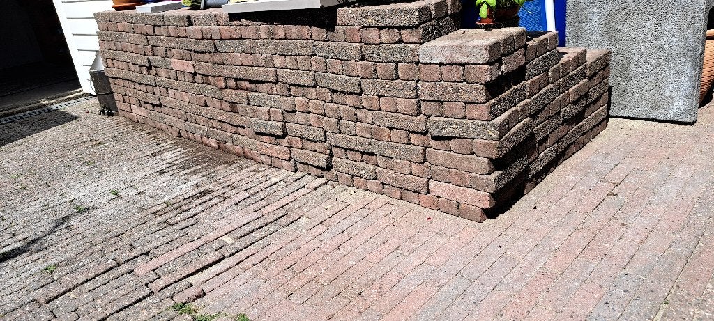 Waaltjes rood grijs, Tuin en Terras, Ophalen, Gebruikt, Klinkers, 10 m² of meer