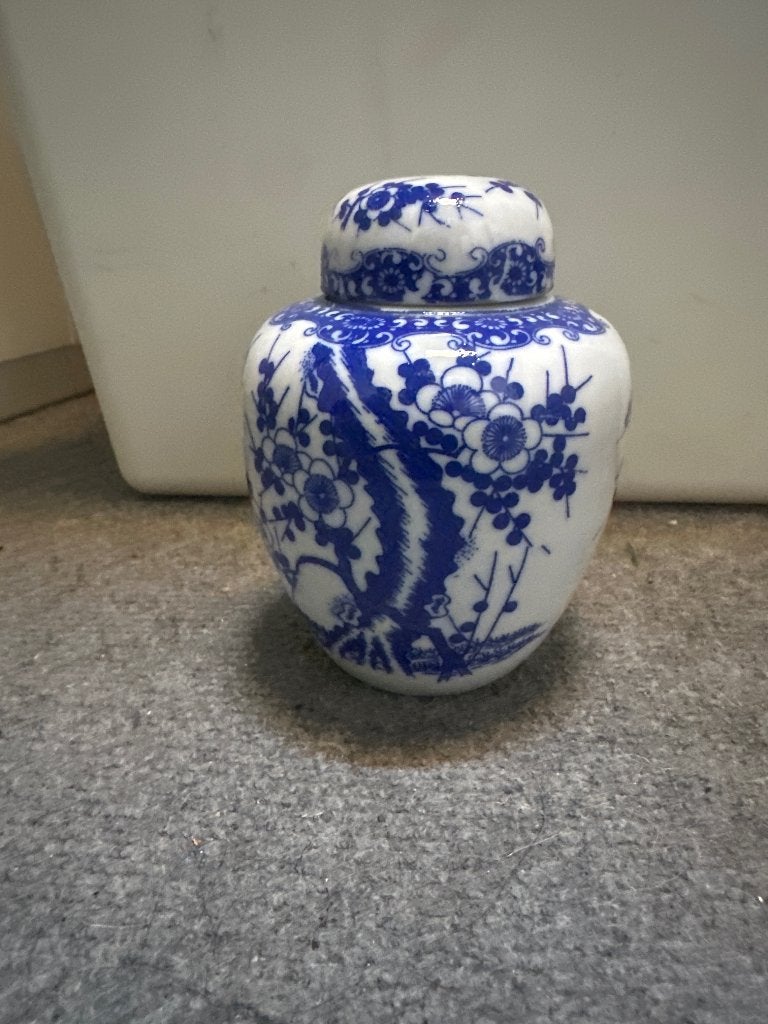 Chinese Porseleinen Gemberpot met Deksel – Handbeschilderd, Ophalen of Verzenden