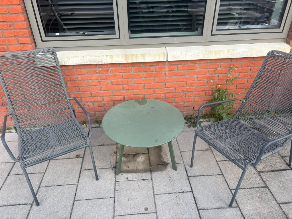 Tuinset, Gebruikt, Bijzettafel, Aluminium, Tuinset