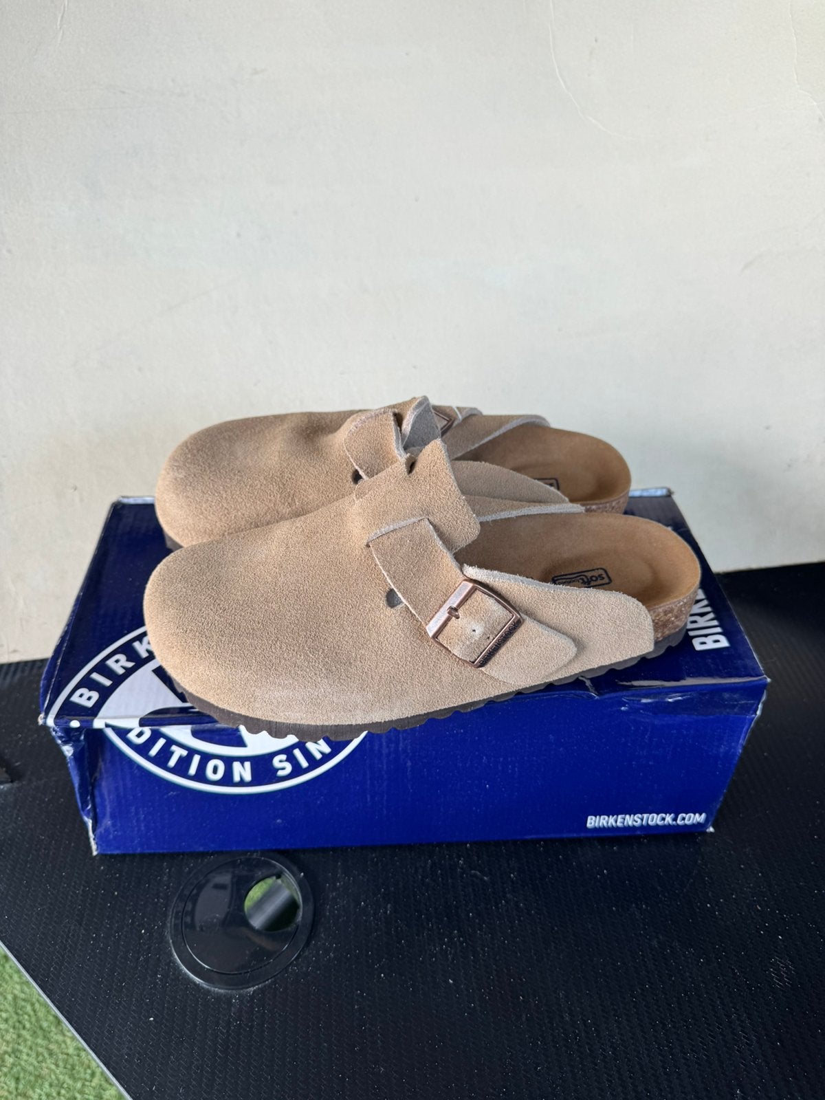 Birkenstock Boston Suede Beige maat 36, Ophalen of Verzenden, Zo goed als nieuw