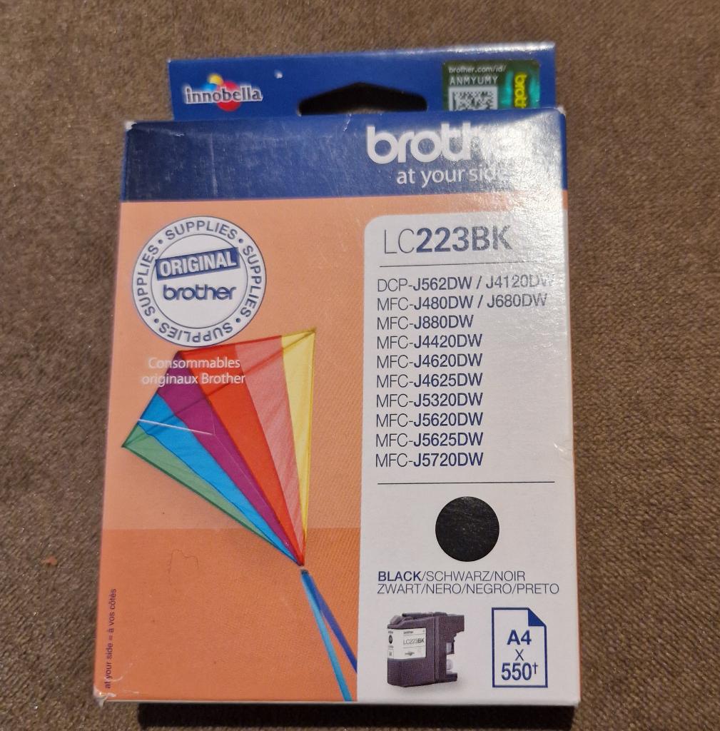 Brother inktpatroon zwart LC223BK NIEUW in verpakking ., Ophalen, Nieuw, Cartridge, Brother origineel