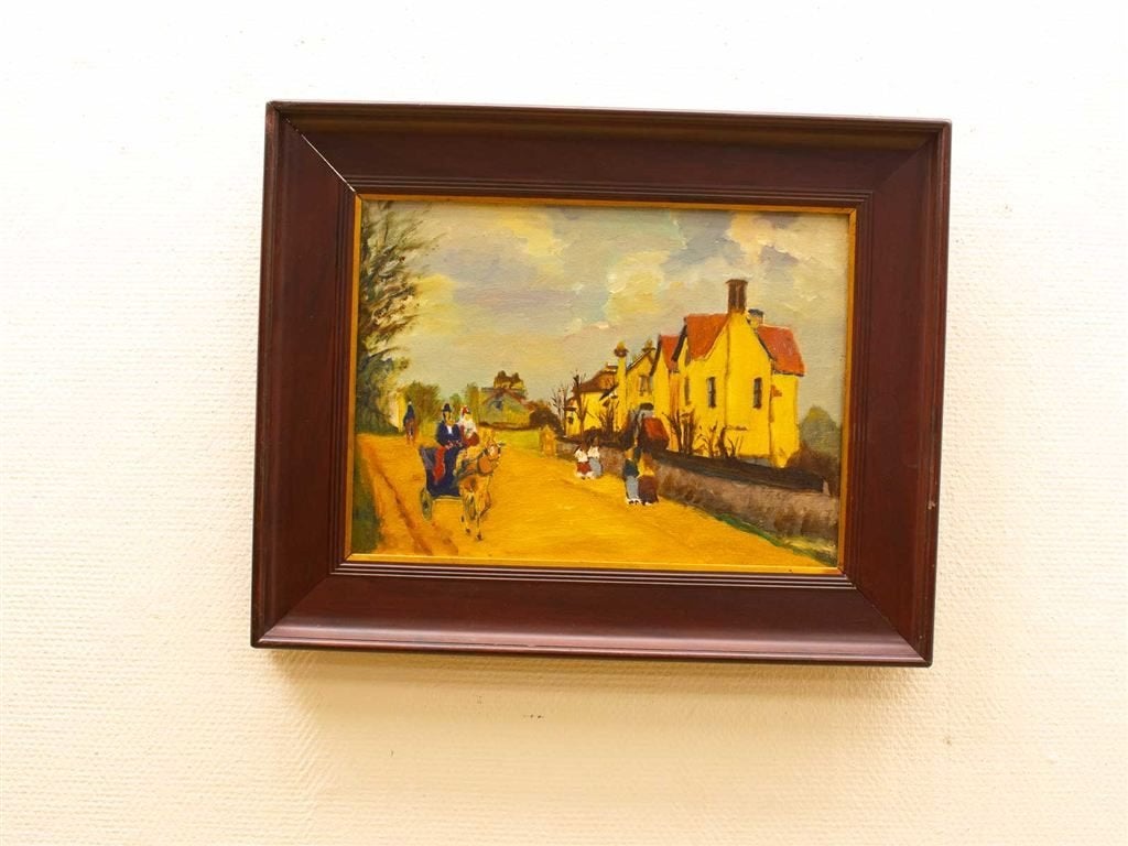 schilderij geschilderd op doek 33948, Ophalen of Verzenden, Gebruikt, Schilderij
