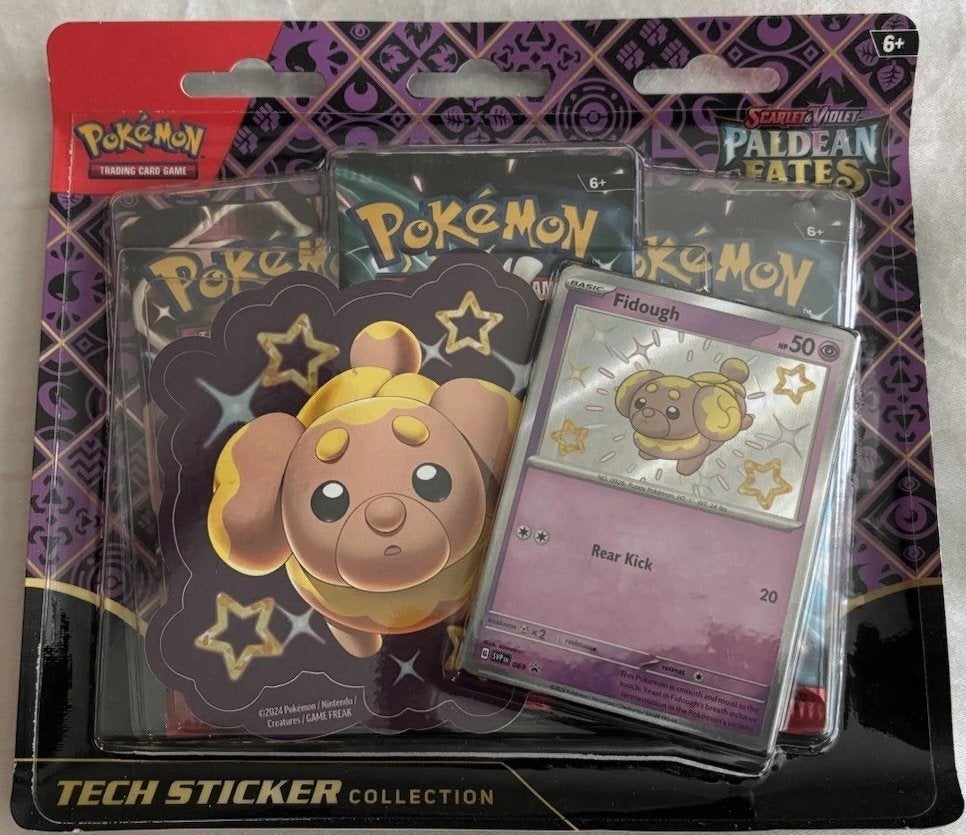 Pokemon Paldean Fates Tech Sticker Collection 3 Pack Blister, Ophalen of Verzenden, Zo goed als nieuw, Overige typen