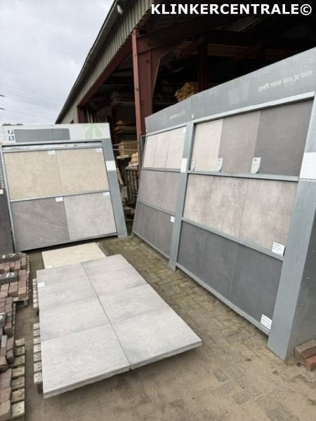 1.245m2 crayon grijs B-KEUS 60x60x5cm keramische terrastegel, Excluton BV, Keramiek, Nieuw, Ophalen of Verzenden