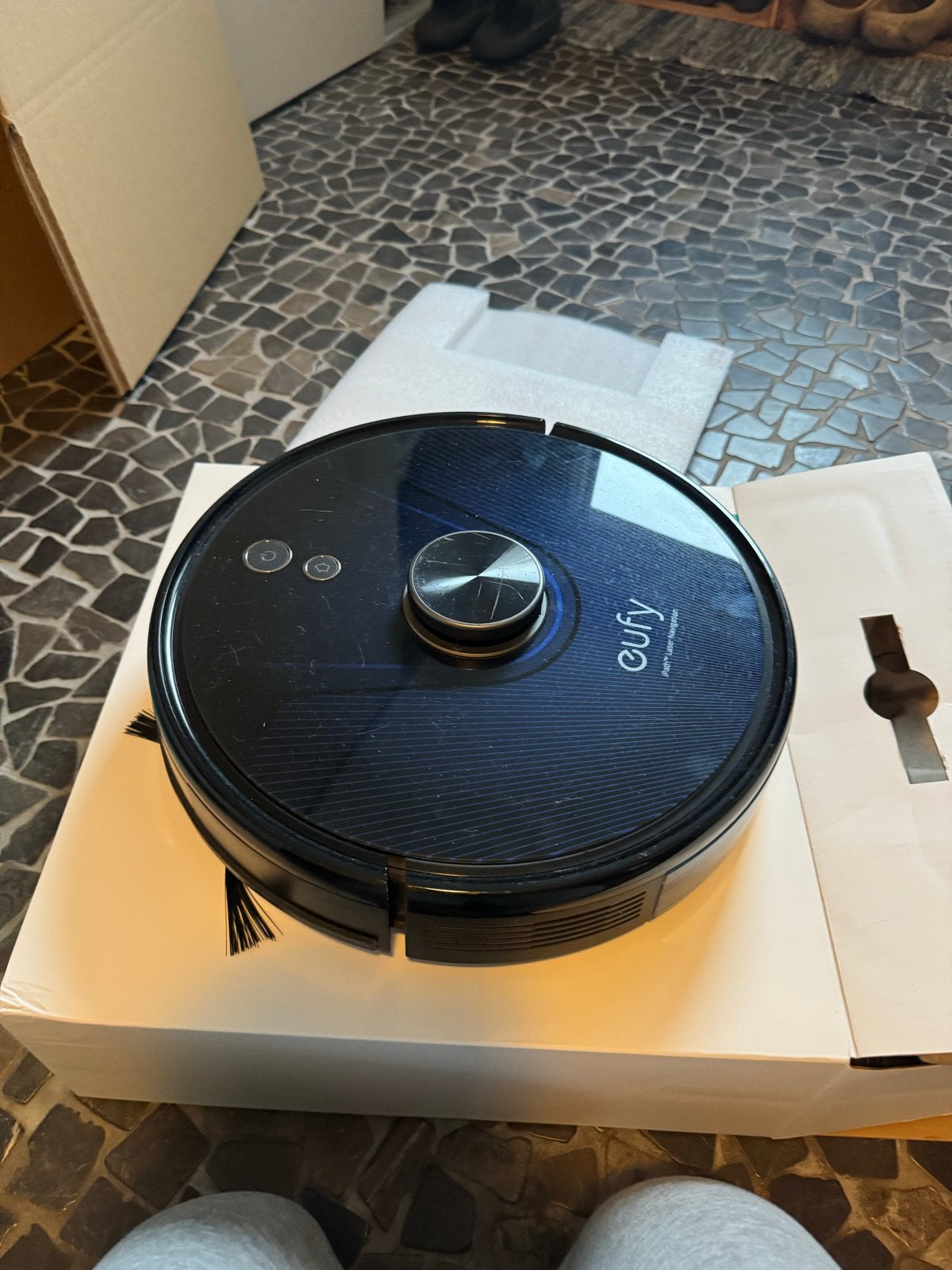 Eufy L35 Hybrid+ Robotstofzuiger met Dweilfunctie, Stofzak, Overige merken, Gebruikt, Verzenden