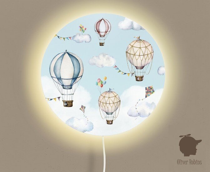 Ronde Wandlamp Ballonen 35 cm (Ø) Oliver Robins, Bi & Li Creaties, Nieuw, Ophalen of Verzenden, Bilicreaties@gmail.com