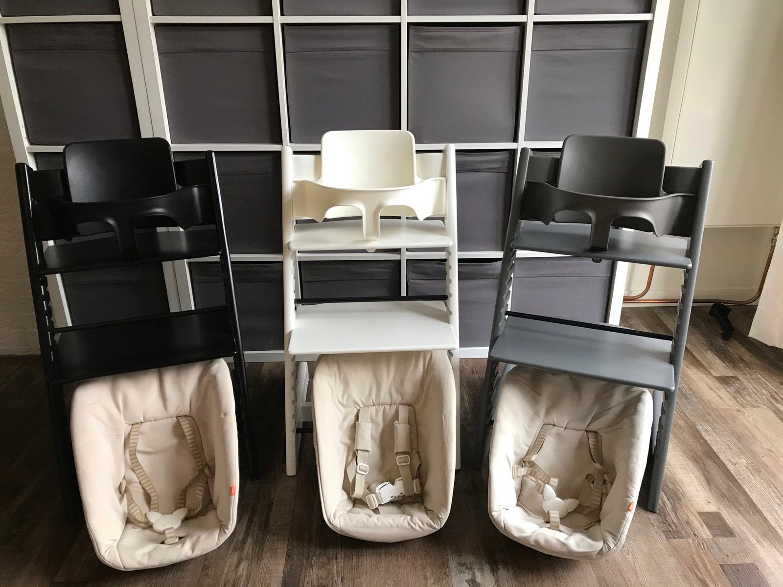 Stokke tripp trapp kinderstoel, babyset en newborn, Ophalen, Zo goed als nieuw, Meegroeistoel, Afneembaar eetblad