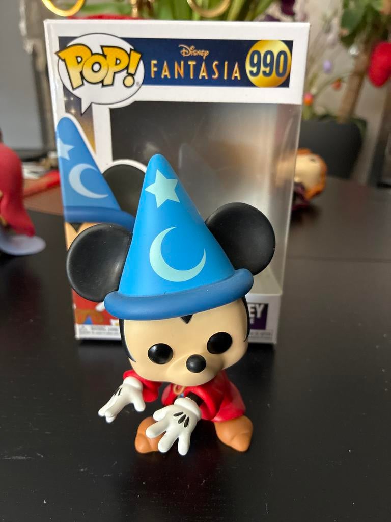 Funko Pop! Disney Fantasia 990 Sorcerer Mickey, Ophalen of Verzenden, Mickey Mouse, Zo goed als nieuw, Beeldje of Figuurtje