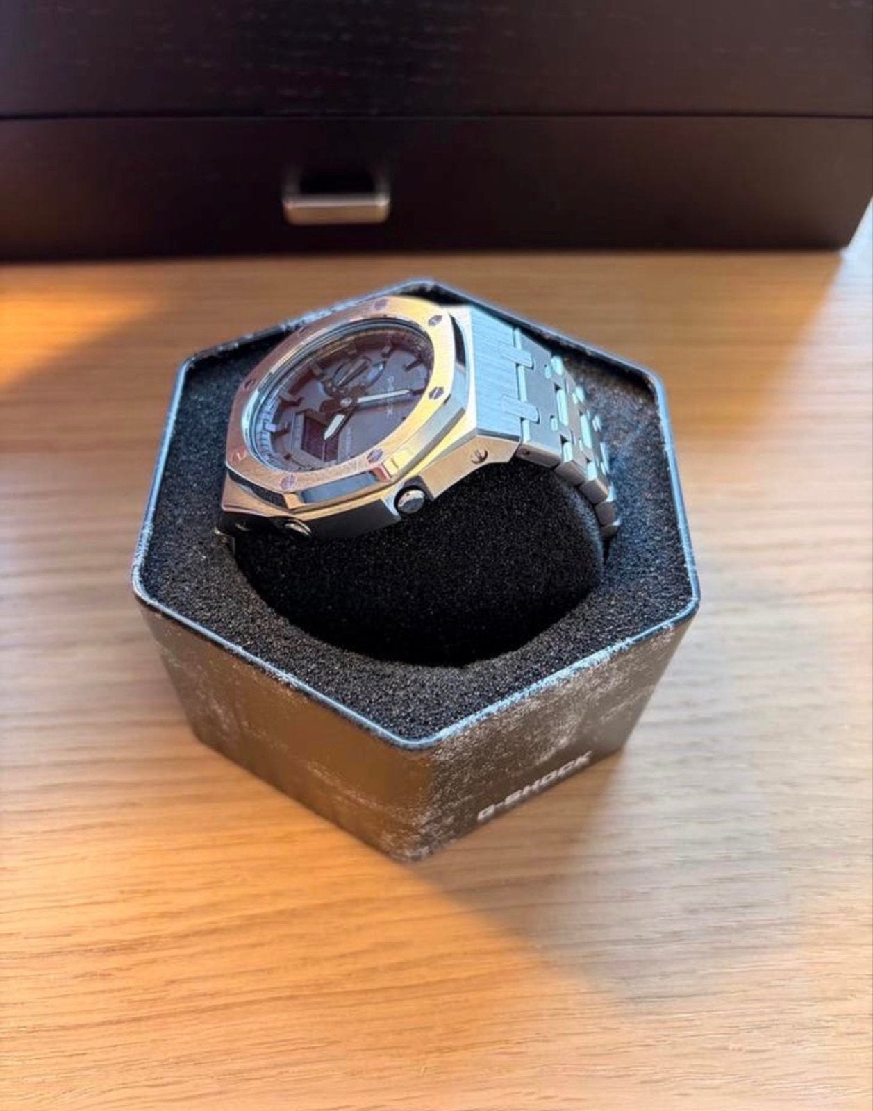 CasioOAK G-Shock AP Mod | Full Metal Zwarte Wijzerplaat, Sieraden, Tassen en Uiterlijk, Horloges | Heren, Kunststof, Polshorloge