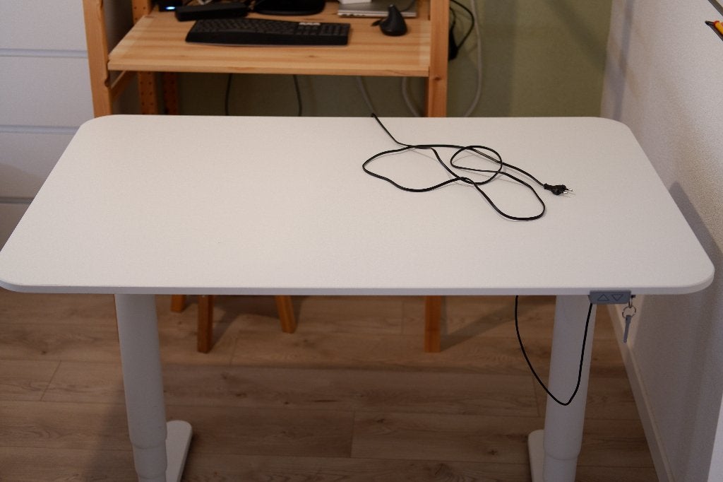 Ikea Bekant 120 x 80 elektrisch zit/sta wit, Ophalen, Gebruikt, 120 cm, In hoogte verstelbaar