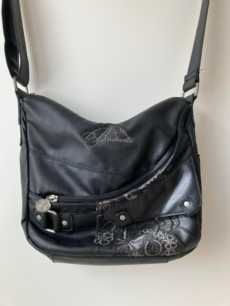 Brunotti tas, Sieraden, Tassen en Uiterlijk, Tassen | Damestassen, Ophalen, Gebruikt, Zwart, Schoudertasje