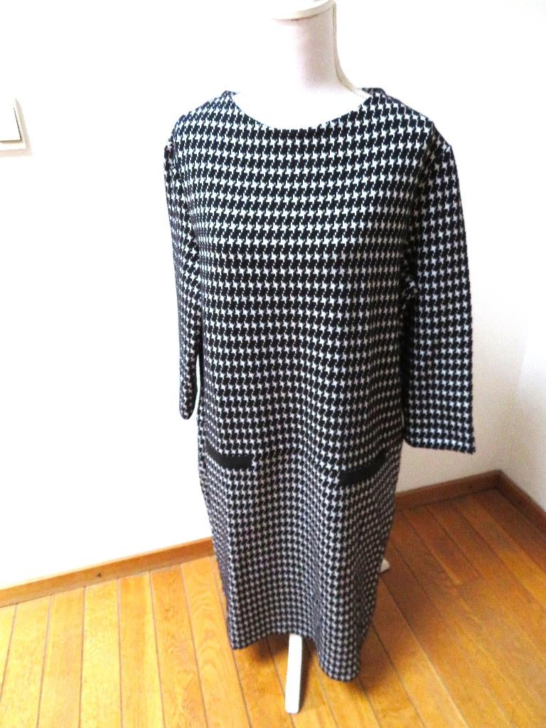 M15 GERRY WEBER jurk zwart wit maat 44, Zwart, Maat 42/44 (L), Ophalen of Verzenden, Zo goed als nieuw