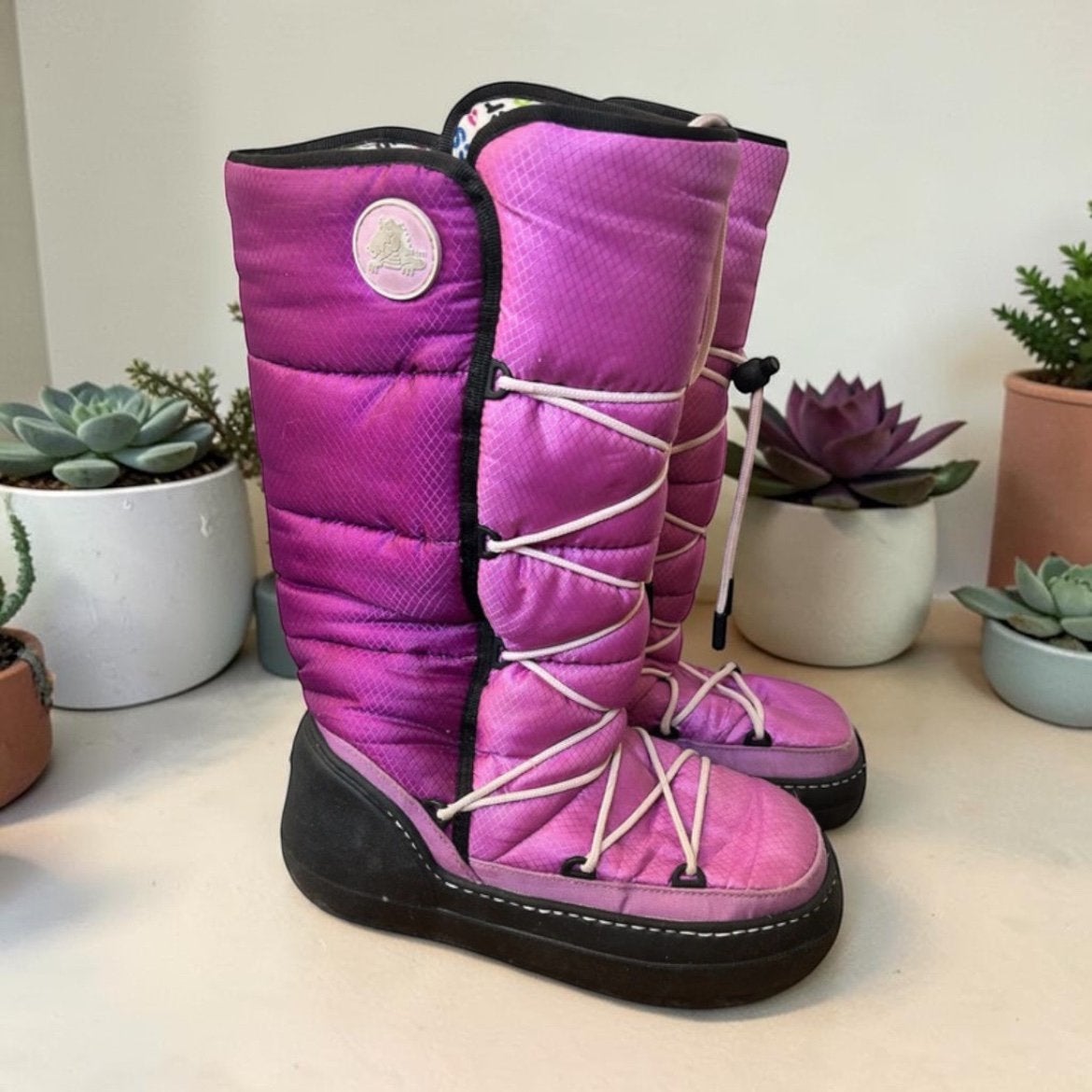 Crocs Laarzen Maat W7 Roze Paars Sneeuwlaarzen Kosmoboot, C, Verzenden, C, Snowboots