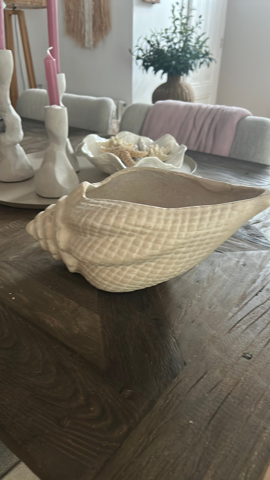 Riviera maison schelp schaal,  afm 34x20x15 cm nieuwstaat., Ophalen of Verzenden