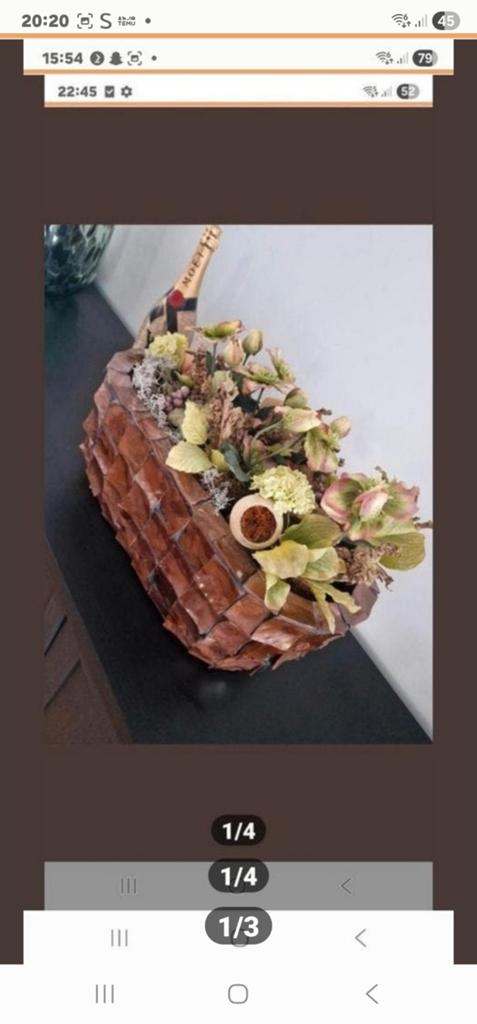 Schekpenvaasmet decoratie, Ophalen, Overige kleuren, Glas, Minder dan 50 cm