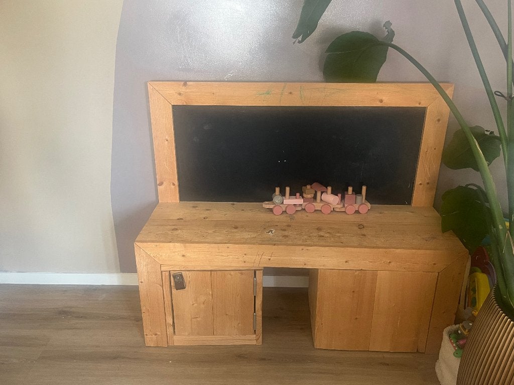 Bureau - speeltafel steigerhout, Ophalen, Gebruikt
