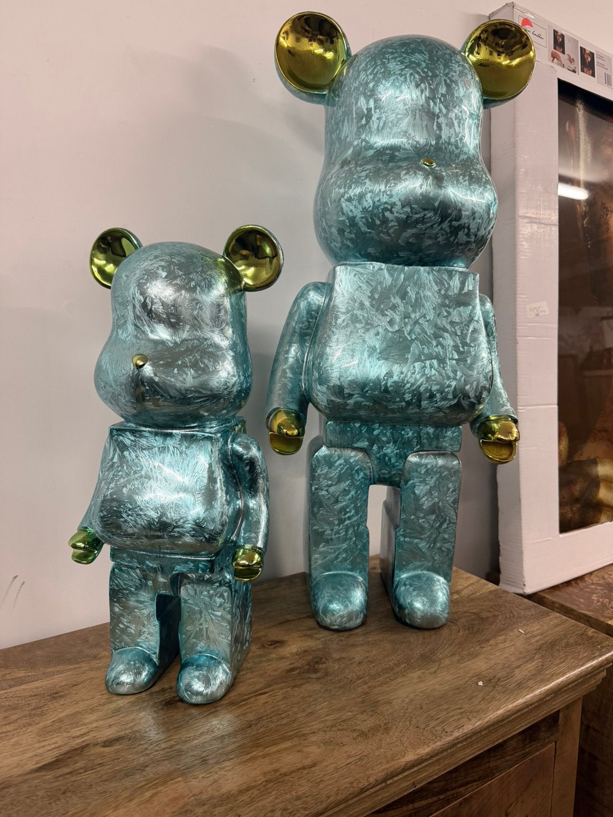 Kleine en grote bearbrick spaarpot, Huis en Inrichting, Woonaccessoires | Vazen, Ophalen, Nieuw, Blauw