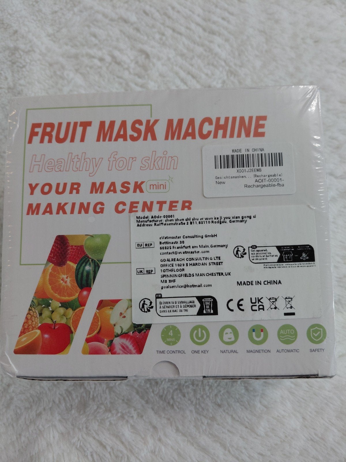 Fruit Mask Machine - Maak je eigen gezichtsmaskers, Ophalen of Verzenden, Nieuw, Gehele gezicht, Verzorging