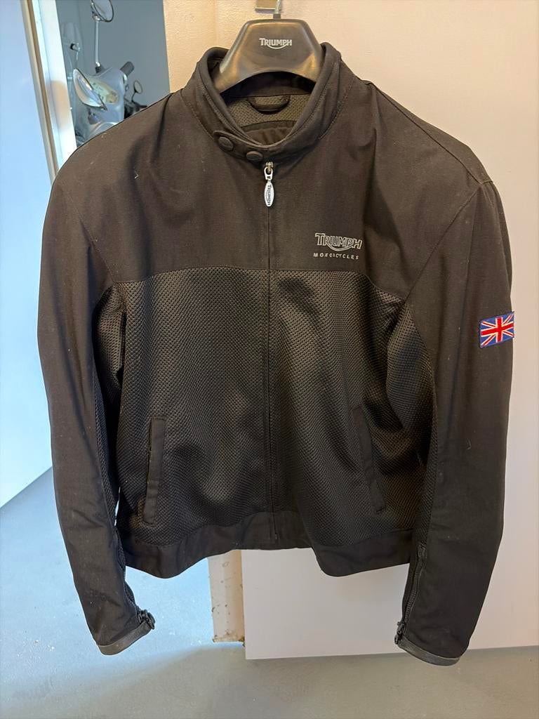 Zgan Triumph Zomer Motorjas - Zwart mt44/54 valt klein, Ophalen of Verzenden, Tweedehands, Heren, Jas | textiel