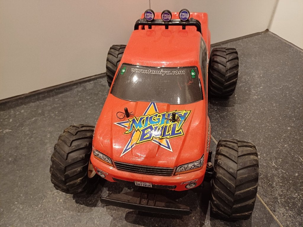 tamiya mighty bull, Elektro, Gebruikt, Auto offroad, Ophalen of Verzenden