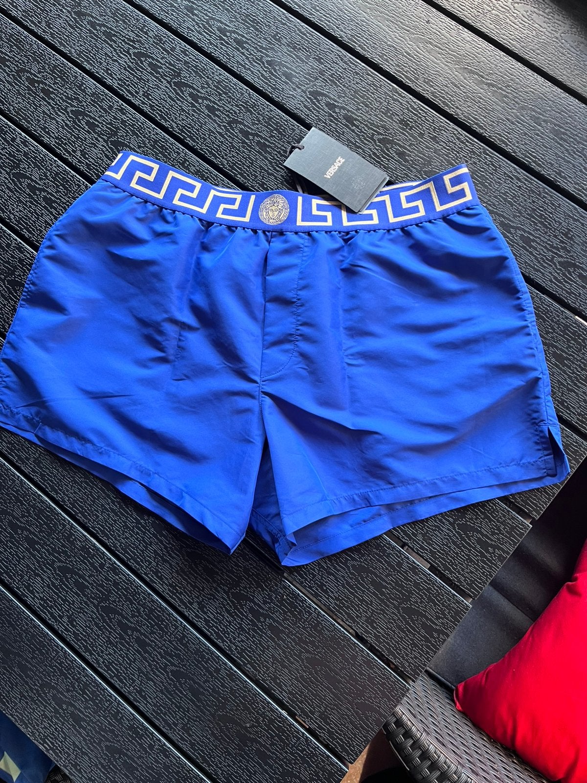 Versace Zwemshort - Blauw  maat 6 (xl) nieuw !!, Ophalen of Verzenden, Overige maten, Blauw, Zwemshort