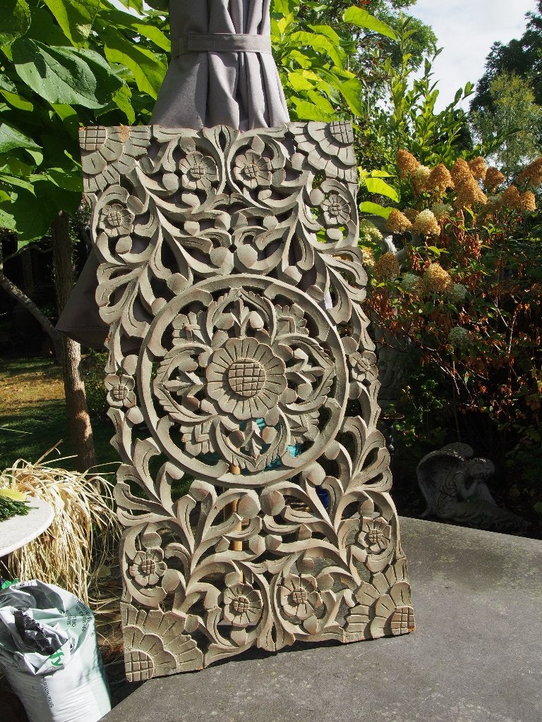 Houten Wandpaneel/Ornament - 86x45 cm, Ophalen, Gebruikt, Hout, Wandbord of Wandpaneel