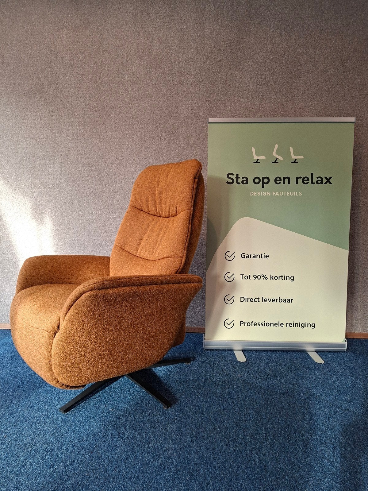 sta op relax fauteuil Meubelzorg Jolie ZGAN evt op accu🔋, Minder dan 75 cm, Hoofdstraat 60 Schijndel, Ophalen of Verzenden, Zo goed als nieuw