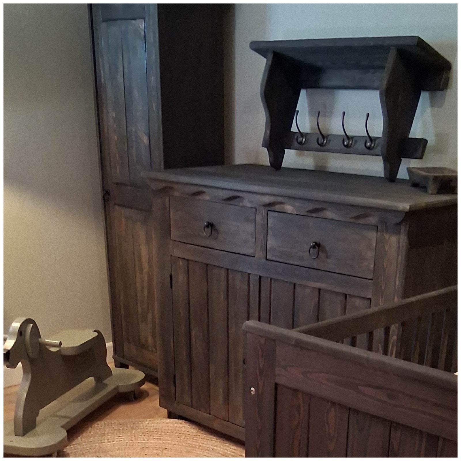 Prachtig landelijke ,stoere, babykamer, Ophalen, Zo goed als nieuw, Jongetje of Meisje