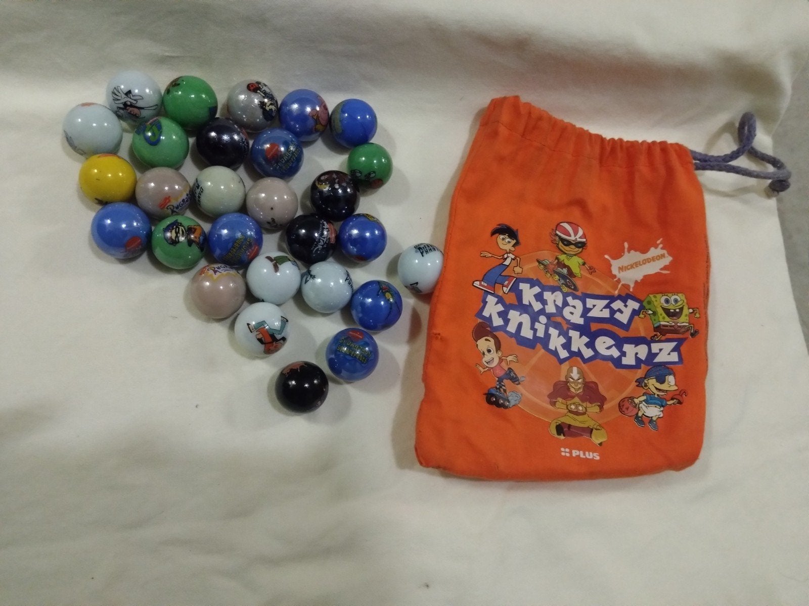 Krazy Knickerz knikkerzak met knikkers - Nickelodeon, Ophalen of Verzenden, Gebruikt
