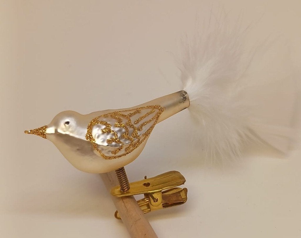 Vintage glasgeblazen vogels uit Duitsland, Diversen, Ophalen of Verzenden, Gebruikt