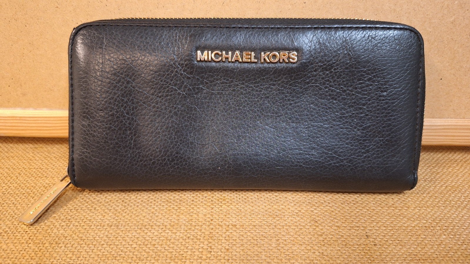 Michael Kors zwart leren clutch/portemonnee, Sieraden, Tassen en Uiterlijk, Ophalen of Verzenden, Zo goed als nieuw, Zwart, Leer