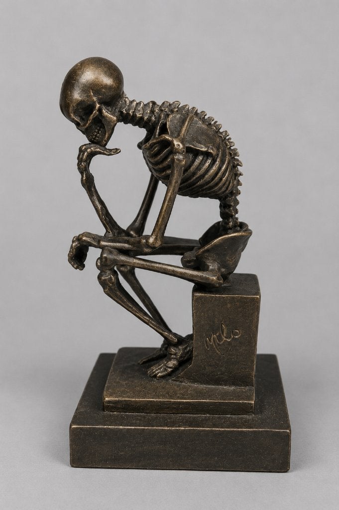 De Denker van de Vergankelijkheid/bronzen beeld, Ophalen of Verzenden, Brons, Beeld