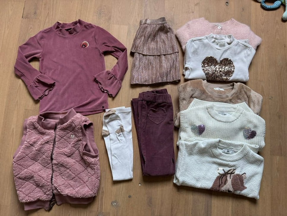 (Merk)kinderkleding pakket maat 134, Kinderen en Baby's, Ophalen of Verzenden, Zo goed als nieuw, Meisje, Setje