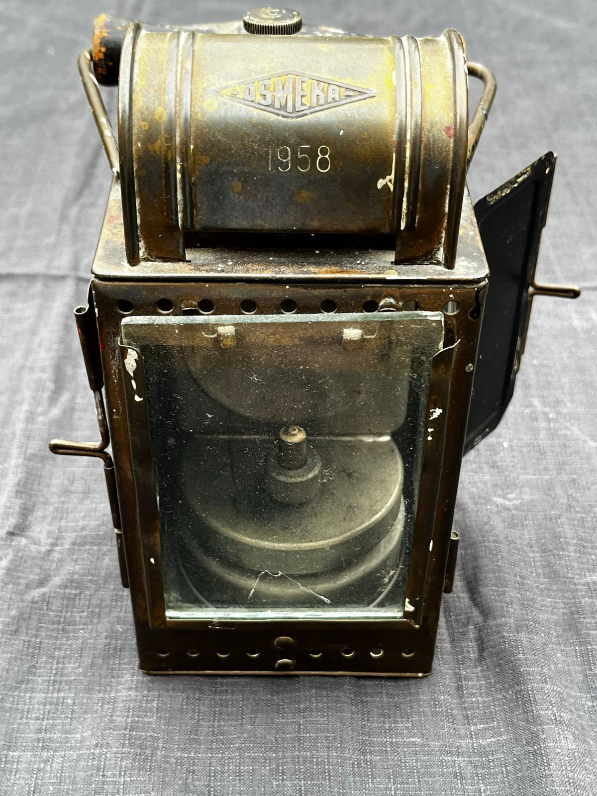 OSMEKA Carbid-Seinlantaarn uit 1958 - Vintage Verlichting, Antiek en Kunst, Ophalen
